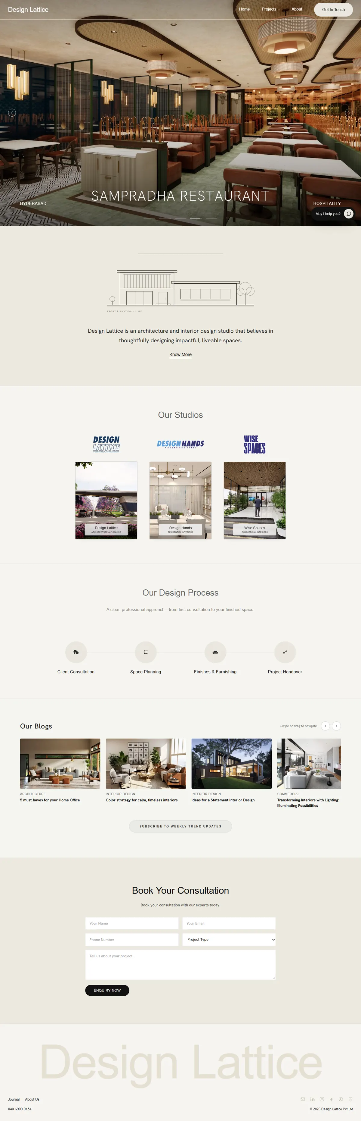 Website on desktop